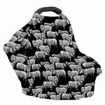 Black And White Sheep Pattern Print Baby Seat Cover