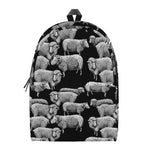 Black And White Sheep Pattern Print Backpack