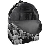 Black And White Sheep Pattern Print Backpack