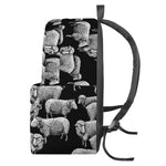 Black And White Sheep Pattern Print Backpack