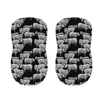 Black And White Sheep Pattern Print Bar Stool Covers