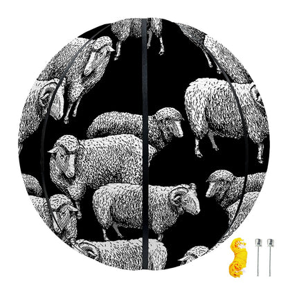 Black And White Sheep Pattern Print Basketball