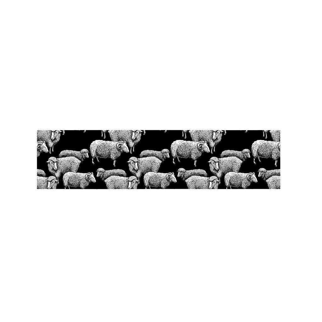 Black And White Sheep Pattern Print Bed Runner