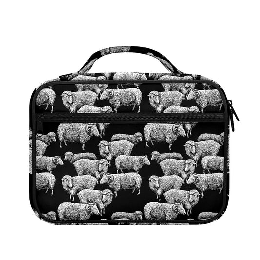 Black And White Sheep Pattern Print Briefcase Bible Bag