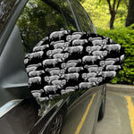 Black And White Sheep Pattern Print Car Side Mirror Covers