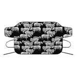 Black And White Sheep Pattern Print Car Windshield Snow Cover