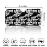 Black And White Sheep Pattern Print Car Windshield Sun Shade