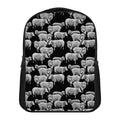 Black And White Sheep Pattern Print Casual Backpack
