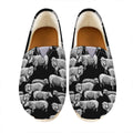 Black And White Sheep Pattern Print Casual Shoes