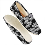 Black And White Sheep Pattern Print Casual Shoes
