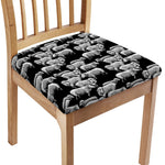 Black And White Sheep Pattern Print Chair Cushion Cover