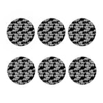 Black And White Sheep Pattern Print Coaster Set