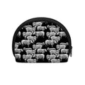 Black And White Sheep Pattern Print Coin Purse