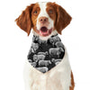 Black And White Sheep Pattern Print Dog Bandana