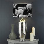 Black And White Sheep Pattern Print Drum Lamp Shade