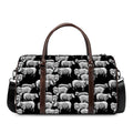 Black And White Sheep Pattern Print Duffel Bag