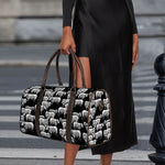 Black And White Sheep Pattern Print Duffle Bag