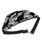 Black And White Sheep Pattern Print Fanny Pack