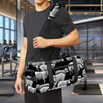 Black And White Sheep Pattern Print Gym Bag