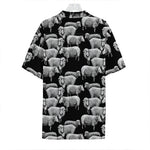Black And White Sheep Pattern Print Hawaiian Shirt