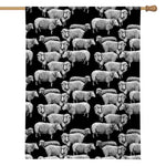 Black And White Sheep Pattern Print House Flag