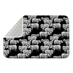 Black And White Sheep Pattern Print Indoor Door Mat