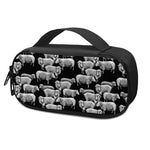 Black And White Sheep Pattern Print Insulin Cooler Travel Case