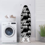 Black And White Sheep Pattern Print Ironing Board Cover