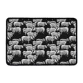 Black And White Sheep Pattern Print Kitchen Mat
