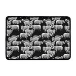 Black And White Sheep Pattern Print Kitchen Mat