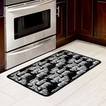 Black And White Sheep Pattern Print Kitchen Mat
