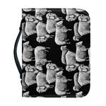 Black And White Sheep Pattern Print Leather Bible Cover