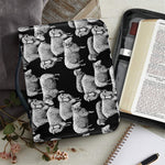 Black And White Sheep Pattern Print Leather Bible Cover
