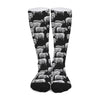 Black And White Sheep Pattern Print Long Socks