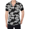 Black And White Sheep Pattern Print Men's Shirt