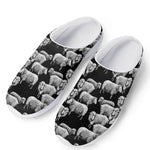 Black And White Sheep Pattern Print Mesh Casual Shoes