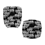Black And White Sheep Pattern Print Office Chair Cover