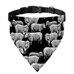Black And White Sheep Pattern Print Over The Collar Dog Bandana