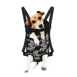 Black And White Sheep Pattern Print Pet Carrier Backpack