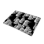 Black And White Sheep Pattern Print Pet Cooling Mat Cover
