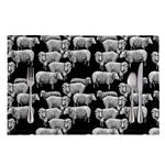 Black And White Sheep Pattern Print Placemat