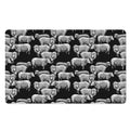 Black And White Sheep Pattern Print Polyester Doormat