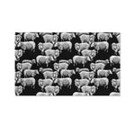 Black And White Sheep Pattern Print Polyester Flag