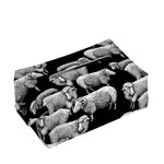 Black And White Sheep Pattern Print Rectangle Tissue Box Cover