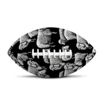 Black And White Sheep Pattern Print Rugby Ball