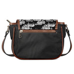 Black And White Sheep Pattern Print Saddle Bag