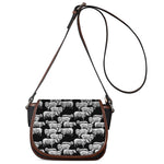 Black And White Sheep Pattern Print Saddle Bag