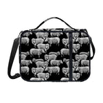 Black And White Sheep Pattern Print Shoulder Strap Bible Bag