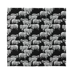Black And White Sheep Pattern Print Silk Bandana