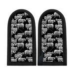 Black And White Sheep Pattern Print Skillet Handle Cover